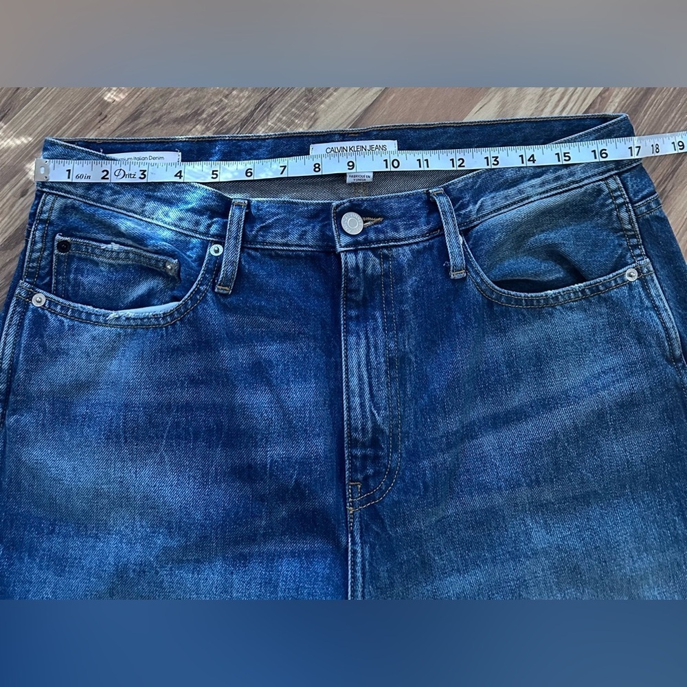 Calvin Klein Premium Italian Denim Men’s Loose Straight Leg Dad Jeans Blue Sz 32 - Picture 11 of 12